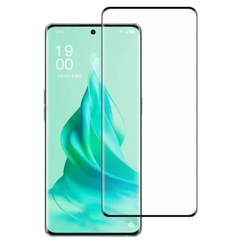 Para Oppo Reno9 Pro+ Película de Vidrio Templado de Pantalla Completa con Borde Curvo 3D