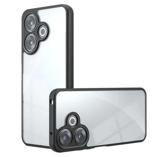 Para Redmi 13 4G Global Armor Precise Hole PC Estuche para Teléfono Híbrido de TPU (Transparente)