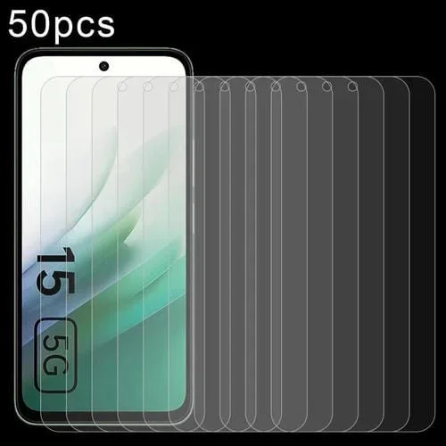 Para Redmi 15 5G 50 piezas de película de vidrio templado de 0,26 mm 9H 2.5D