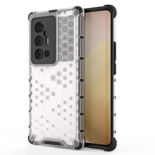 Para Vivo X70 Pro + Afacturs a Prueba de Hombros PC + Funda TPU (Blanco)