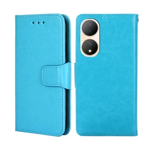 Para Vivo Y100 5G Crystal Texture Leather Phone Case (Azul Cielo)