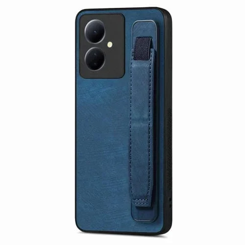 Para Vivo Y78 + Funda de Teléfono con Soporte de Pulsera Retro (Azul)