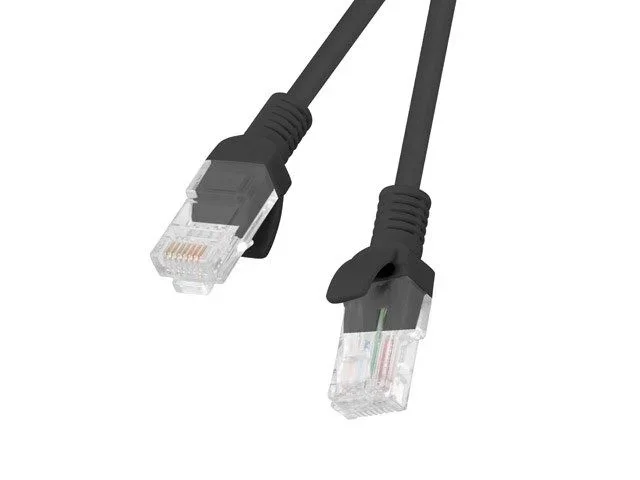 Patchcord kat.6 utp 1.5m czarny fluke passed lanberg 10-pack