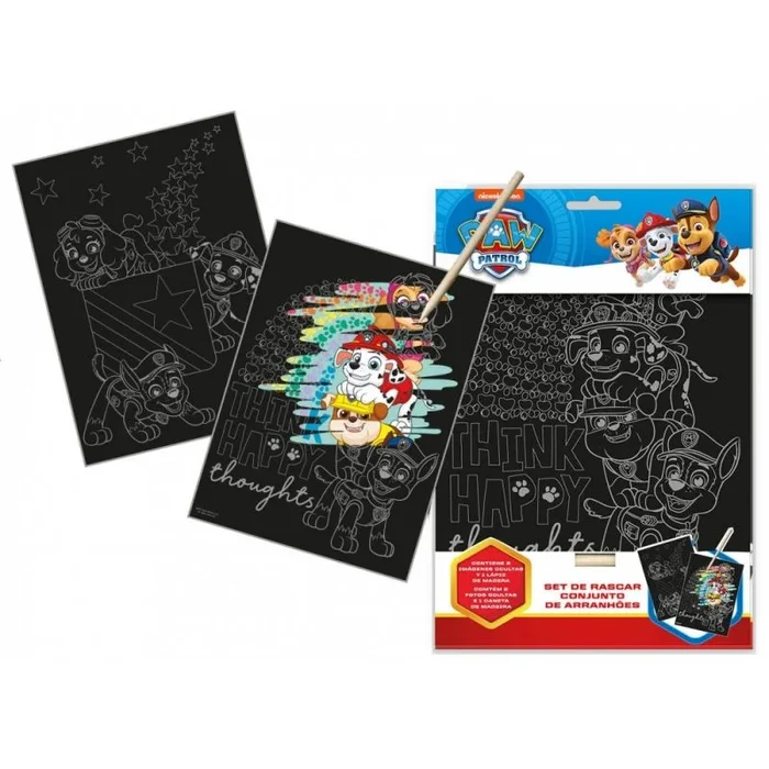 Patrulla canina set colorea y rasca28x20