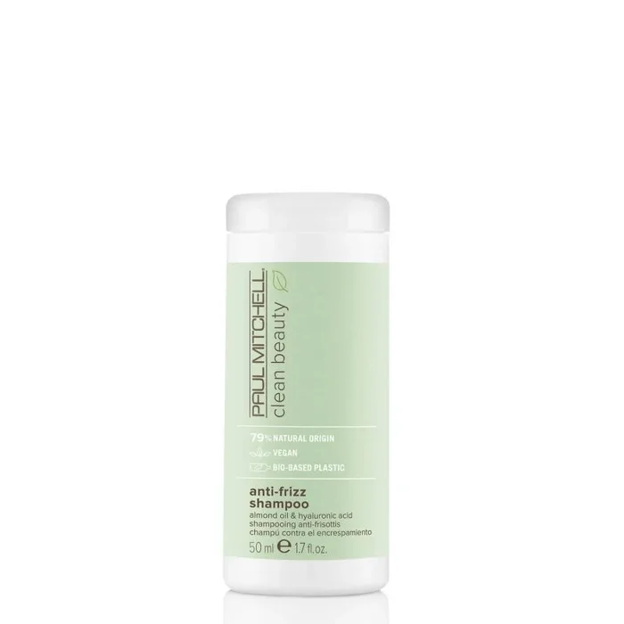 Paul Mitchell Champú Clean Beauty Anti-Frizz, Smoothes Hair, Calms Frizz, para Textured, Pelo Frizz-Prone, 1,7 fl. oz.