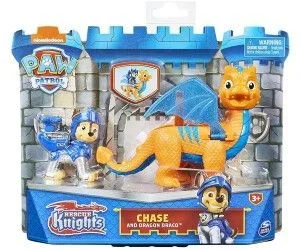 PAW Patrol PAW Patrolconjunto de figuras de acción de Chase y el dragón Draco de Rescue Knights