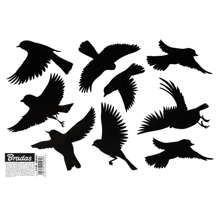 Pegatinas para ahuyentar aves, 9 unidades, 10 hojas, Scare, efecto reflectante, protección efectiva contra aves, fácil de usar en exteriores, ideal para jardines y terrazas