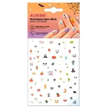 Pegatinas para uñas Autoadhesivas de Halloween Alpino|Diseños de Halloween Surtidos | Calcomanías para uñas |Accesorios para Las uñas con Diferentes diseños, Brillos y Colores | Nail Stickers