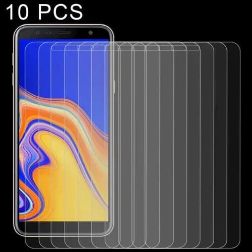 Película de Vidrio Templado 10 PCs Galaxy J4 + / J6 + 0.26mm 9H Dureza 2.5D Borde Curvo