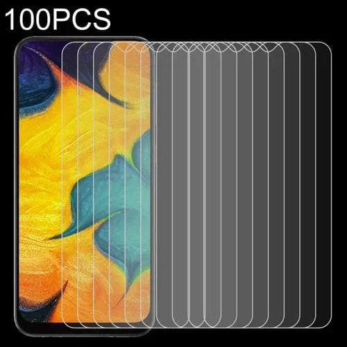 Película de Vidrio Templado 100 PCs para Galaxy A30 0.26mm 9H 2.5D