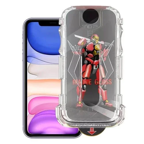 Película de Vidrio Templado Armadura Mate para iPhone 11 / Xr Fácil de Instalar