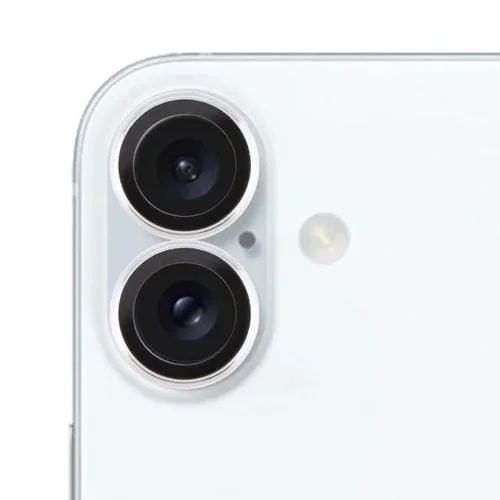 Película de Vidrio Templado de Metal para Cámara Trasera iPhone 16 Plus/16 (Plateada)
