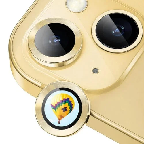 Película de Vidrio Templado Enkay Hat-Prince Ar 9H para Lente Trasera iPhone 15/15 Plus (Dorado)