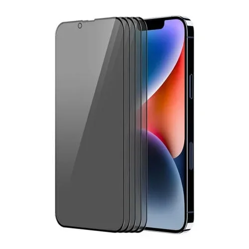 Película de Vidrio Templado Enkay Hat-Prince para iPhone 14 Pantalla Completa Privacidad Anti-Peeping 360 Grados (5 Piezas)