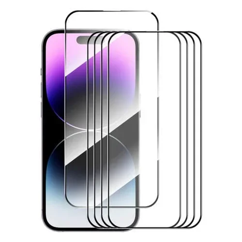 Película de Vidrio Templado Enkay para iPhone 15 Pro Full Glue Aluminio-Silicio (5PCs)