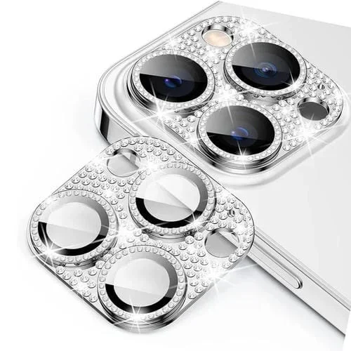 Película de Vidrio Templado Lente de Cámara Enkay Hat-Prince Blink Diamond para iPhone 12 Pro (Plata)