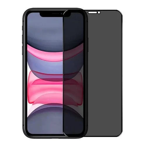 Película de Vidrio Templado Northjo a ++ para iPhone 11 / Xr con Pegamento Completo y Privacidad 28 Grados