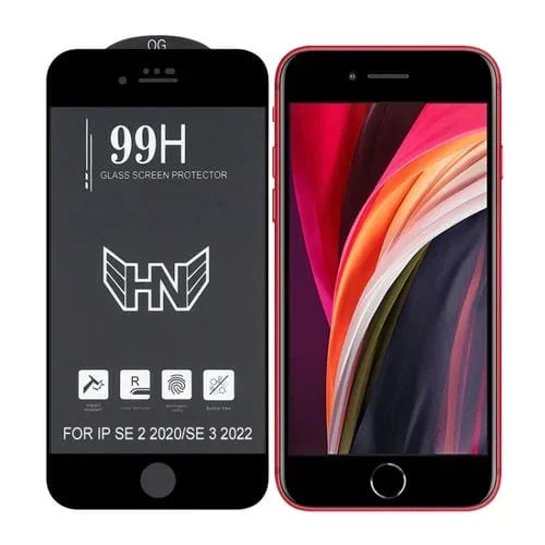 Película de Vidrio Templado Pantalla Completa Arco Grande Aluminio Alto iPhone Se 2022 / Se 2020