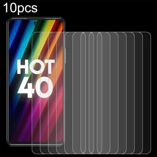 Película de Vidrio Templado para Infinix Hot 40 10 Piezas 0,26mm 9H 2.5D