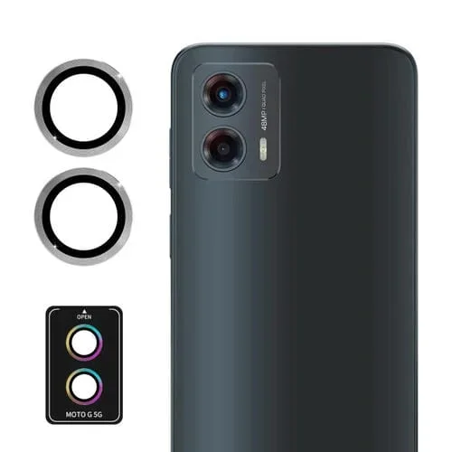 Película de Vidrio Templado para Lente de Cámara Trasera Motorola Moto G 5G 2023 Enkay Hat-Prince (Plata)