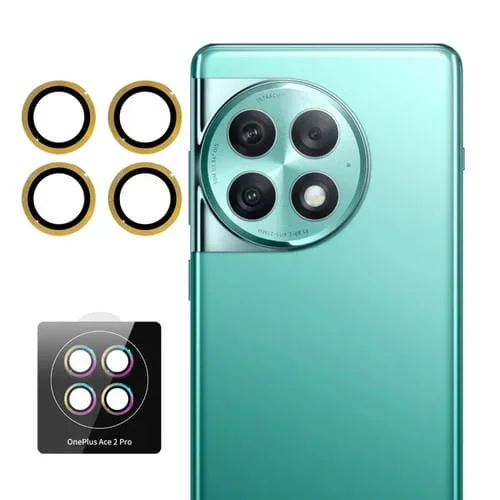 Película de Vidrio Templado para Lente de Cámara Trasera OnePlus Ace 2 Pro Enkay Hat-Prince 9H (Dorado)
