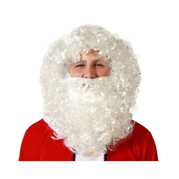 Peluca papá noel blanco barba