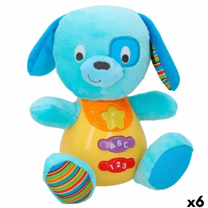 Peluche con sonido winfun perro 15,5 x 16,5 x 11,5 cm (6 unidades)