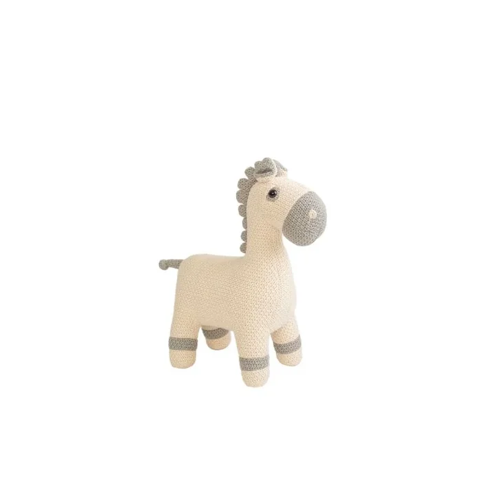 Peluche crochetts amigurumis mini blanco caballo 38 x 42 x 18 cm