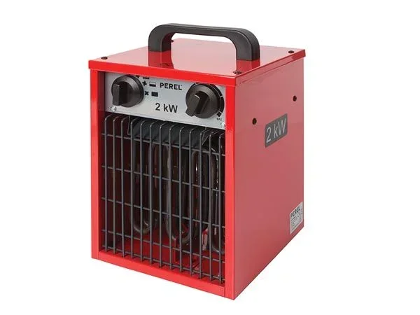 Perel Calentador de ventilador, para uso interior, 3 configuraciones de calor, 2000 W