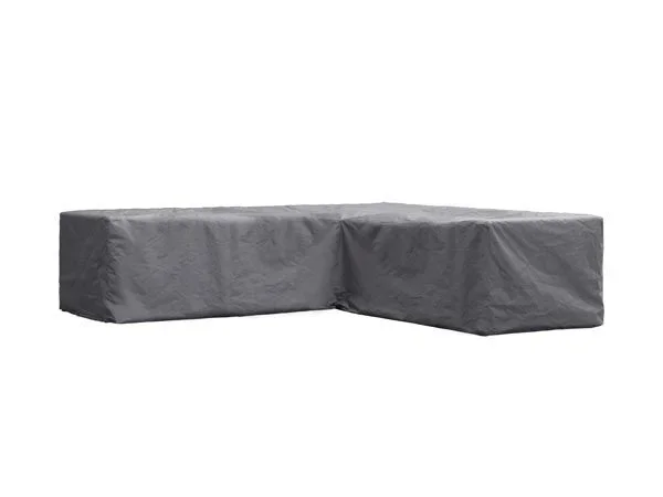 Perel Cubierta al aire libre para el juego de jardín, gris, forma l, 250 cm x 250 cm x 70 cm