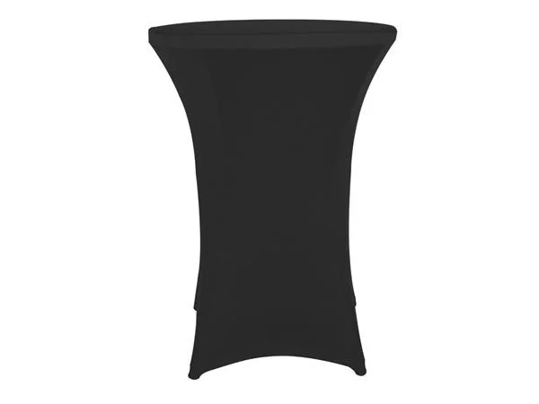 Perel Cubierta de Mesa, Negro, Redondo, Ø 80 cm x 100 cm