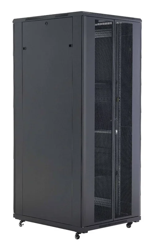 Pg armario rack 22u 80×80 con puerta metalica perf