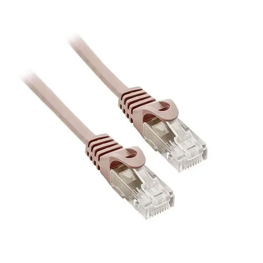 Phasak Cable de Red 100% Cobre Cat. 6 UTP Sólido, 3M, Alta Velocidad Ethernet, Color Gris, Ideal para Redes LAN