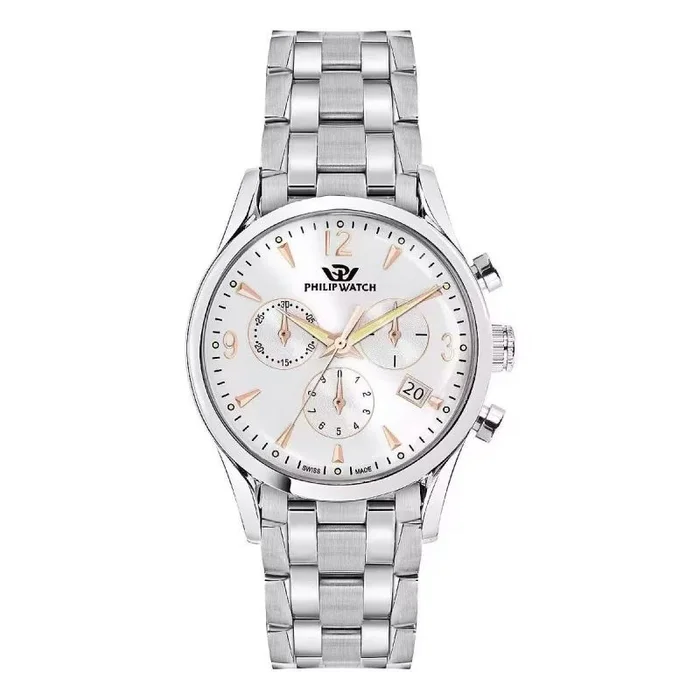 PHILIP WATCH Reloj Hombre de Cuarzo con Correa en Acero Inoxidable R8273908001