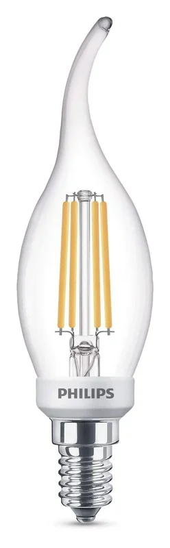 Philips – Bombilla decorativa LED filamento, E14, 2 W, equivalente a 40 W, estilo vintage