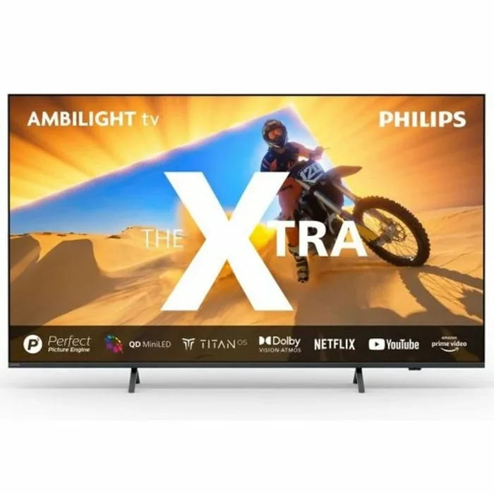 Philips Ambilight La Xtra 55PML9019 Smart TV 4K Quantum Dot MiniLED – Pantalla de 55 Pulgadas con Motor P5 Picture Engine Ultra HD, Titan OS, Dolby Vision y Dolby Atmos – Gris Antracita