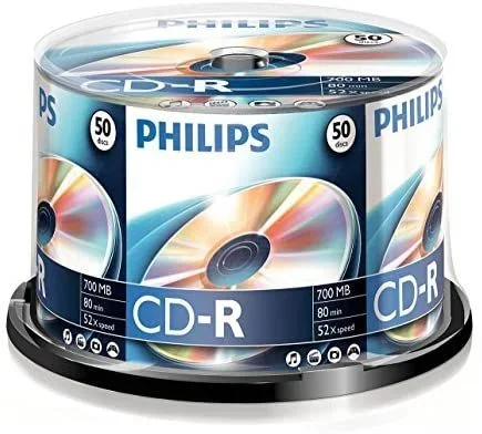 Philips Cd-R 80Min / 700 Mb / 52X Cakebox (50 Disc)