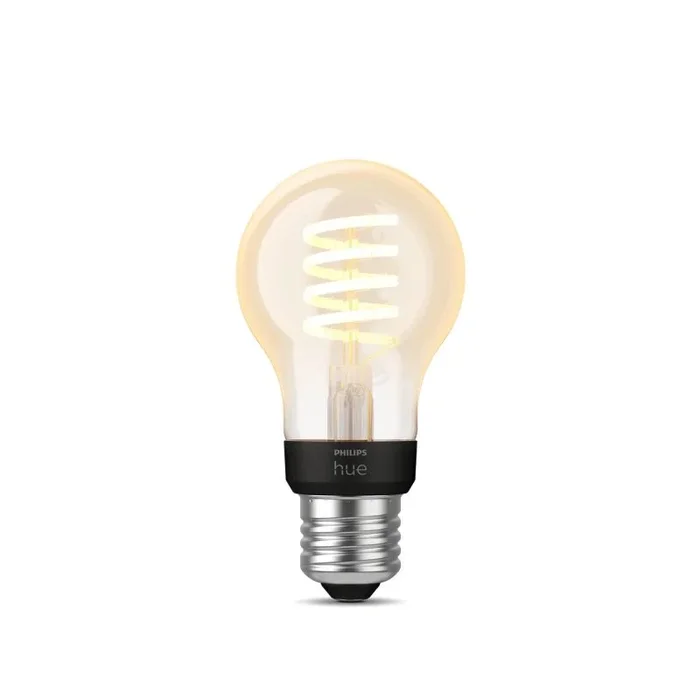 Philips Hue – Bombilla LED Inteligente de Filamento, A60 E27, Luz Blanca de Cálida a Fría, 7W 550 lúmens, Compatible con Alexa y Google Home