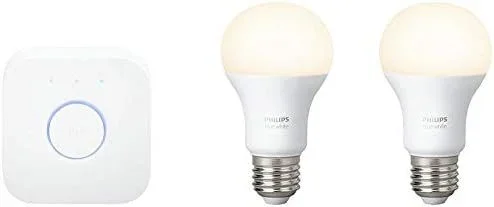 Philips Hue White Kit de inicio: 2 bombillas inteligentes E27 (800)