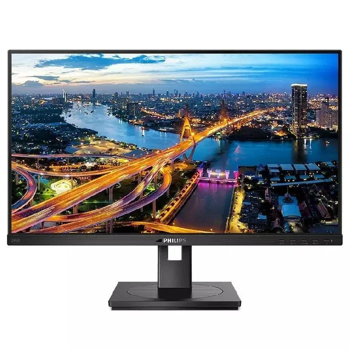 Philips Monitors Philips 245B1 – Monitor QHD de 24 Pulgadas, Altura Regulable (2560 x 1440, 75 Hz, DVI, HDMI, DisplayPort, USB Hub), Color Negro