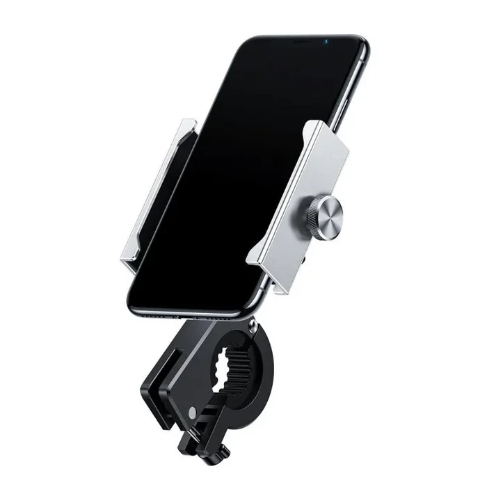Phone holder baseus knight for motorcycle / bicycle / scooter (silver)