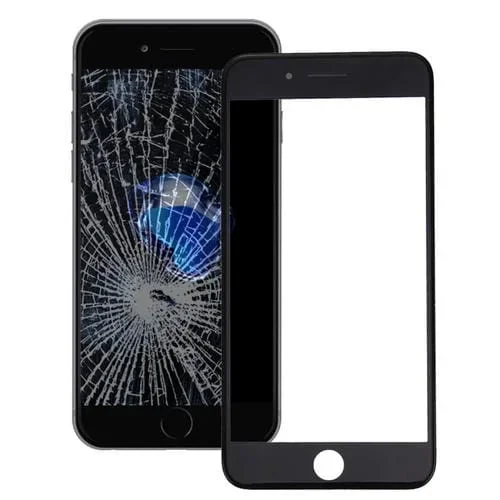 Piezas de Apple iPhone 7 Plus Apple (Lente de Cristal Pantalla Frontal + Marco) (Negro) (2 unidades)