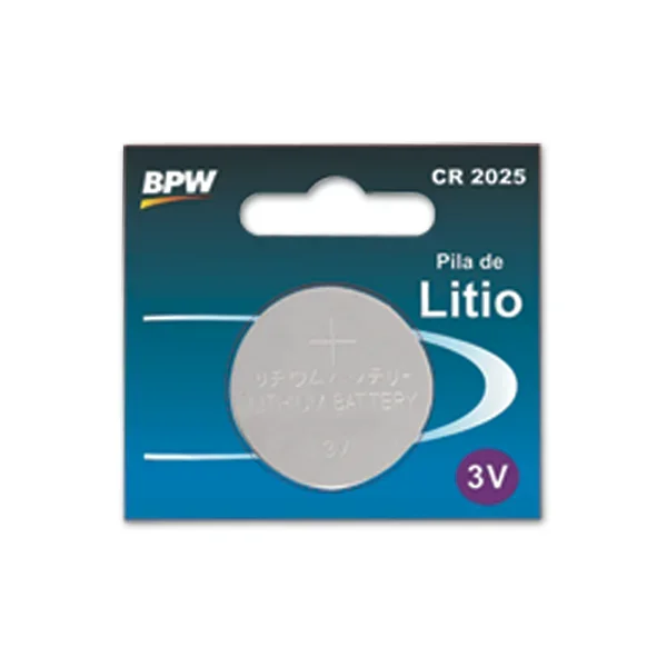 Pila BPW de litio de botón modelo CR2025 de 3 V. 53605