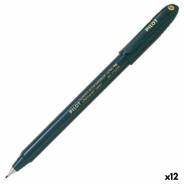Pilot SCANUF – Rotulador permanente ultrafino (grosor de 0,4 mm, 12 unidades), color negro
