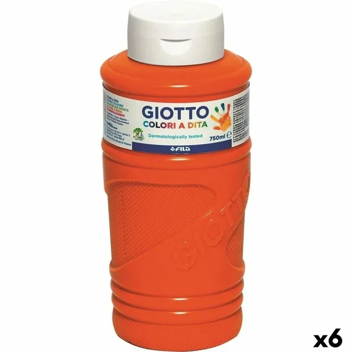 Pintura de dedos giotto naranja 750 ml (6 unidades)