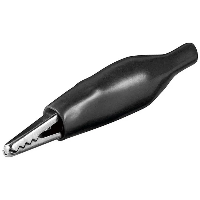 Pinza Cocodrilo Preaislada 35mm Negra 38.050/N