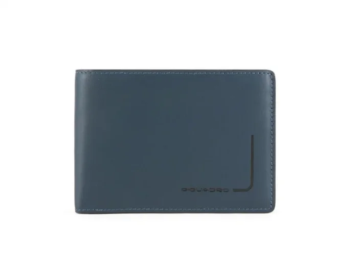Piquadro, collezione , leather, wallet, key holder, pu257pqjr, blue, for men