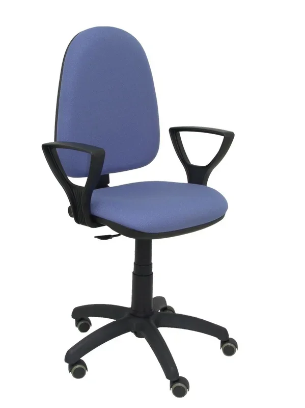 Piqueras y crespo silla ayna giratoria cp brazos/f ruedas de parqué tejido bali azul claro