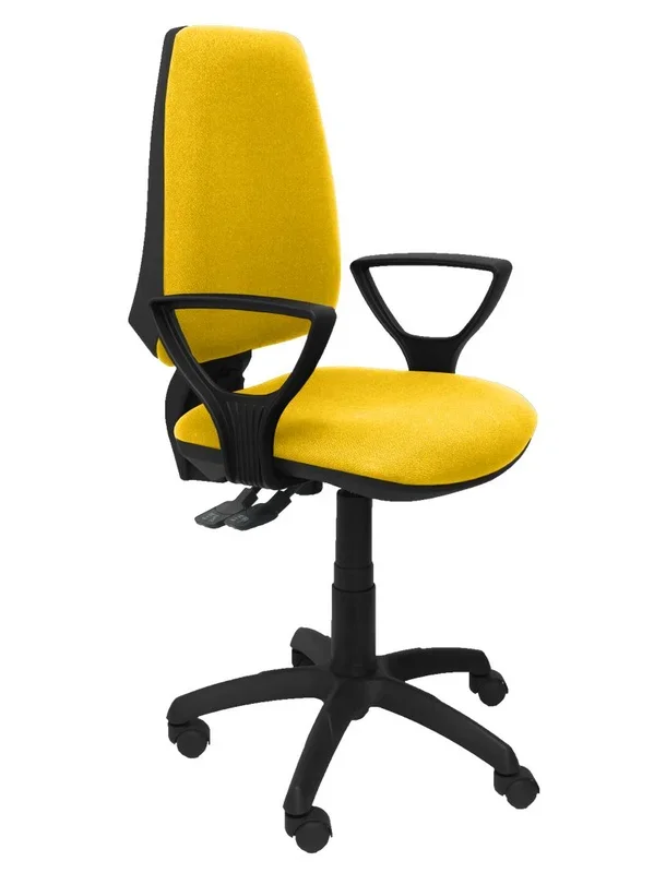 Piqueras y Crespo Silla Elche S Bali Amarillo Brazos FIJOS Oficina, Tela, 109x46x46 cm