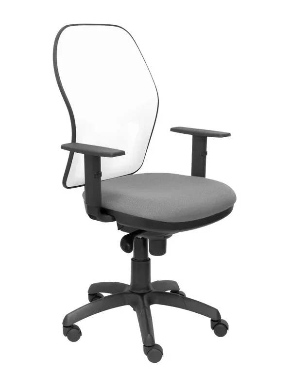 Piqueras y Crespo Silla Jorquera Malla Blanca Asiento Gris Claro